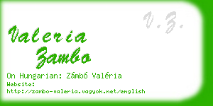 valeria zambo business card